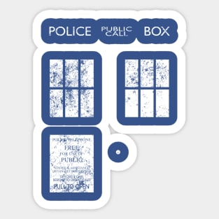 Dr Who TARDIS (distressed) Sticker